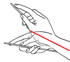 手首と針の角度
